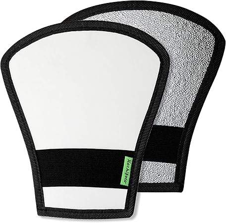 2 Pack Flash Diffuser Reflector Black Edition - 2-Sided White/Silver Bend Bounce Flash Reflector Kit with Elastic Strap for Canon, Nikon, Sony, Fuji and All Speedlight Flashes - by Kachifoto 2 Pack Flash Diffuser Reflector Black Edition - 2-Sided White/Silver Bend Bounce Flash Reflector Kit with Elastic Strap for Canon, Nikon, Sony, Fuji and All Speedlight Flashes - by Kachifoto